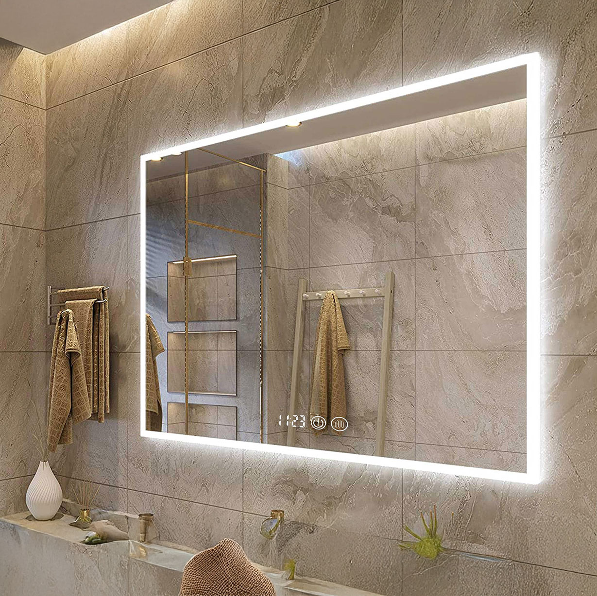 ACRYLIC-FRAME---OS20-1 LED Bathroom Vanity Mirror 24 x 24 Inch Acrylic Frame - Image 1