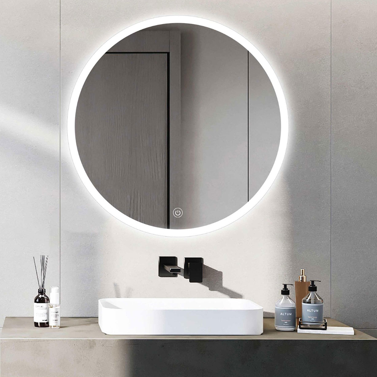 CIRCLE--cover LED Bathroom Vanity Mirror 24 Inch Round - Image 1