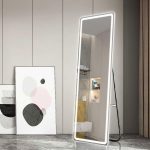 LED Full Length Bathroom Vanity Mirror 16 x 60 Rounded Rectangle