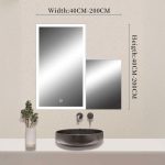 LED Bathroom Vanity Ceiling Mirror Custom Size Rounded Rectangle - Image 12