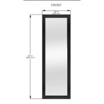 Full Length 20 x 60 Inch Black Aluminum Alloy Frame Mirror