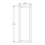 Full Length 20 x 60 Inch Black Aluminum Alloy Frame Mirror - Image 2