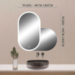 LED Bathroom Vanity Ceiling Mirror Custom Size  Oval - Image 12